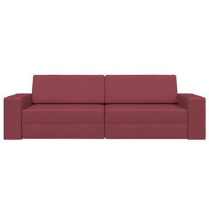 Schlafsofa Weinrot Stoff 245cm