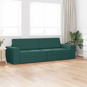 Dunkelgrünes Schlafsofa Stoff 245 cm
