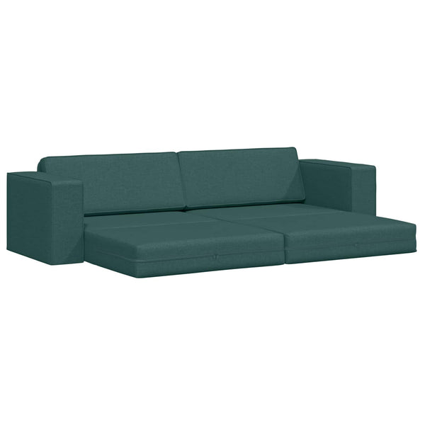 Dunkelgrünes Schlafsofa Stoff 245 cm