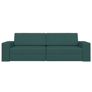 Dunkelgrünes Schlafsofa Stoff 245 cm