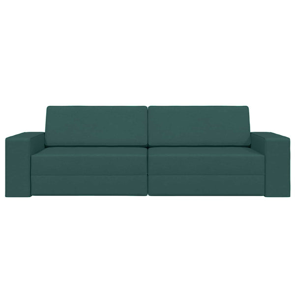 Dunkelgrünes Schlafsofa Stoff 245 cm