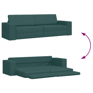 Dunkelgrünes Schlafsofa Stoff 245 cm