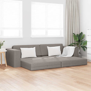 Schlafsofa Taupe Stoff 245 cm