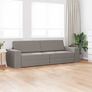 Schlafsofa Taupe Stoff 245 cm
