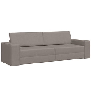 Schlafsofa Taupe Stoff 245 cm