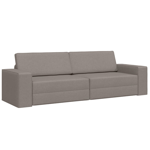 Schlafsofa Taupe Stoff 245 cm