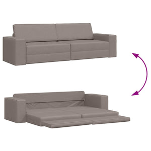 Schlafsofa Taupe Stoff 245 cm