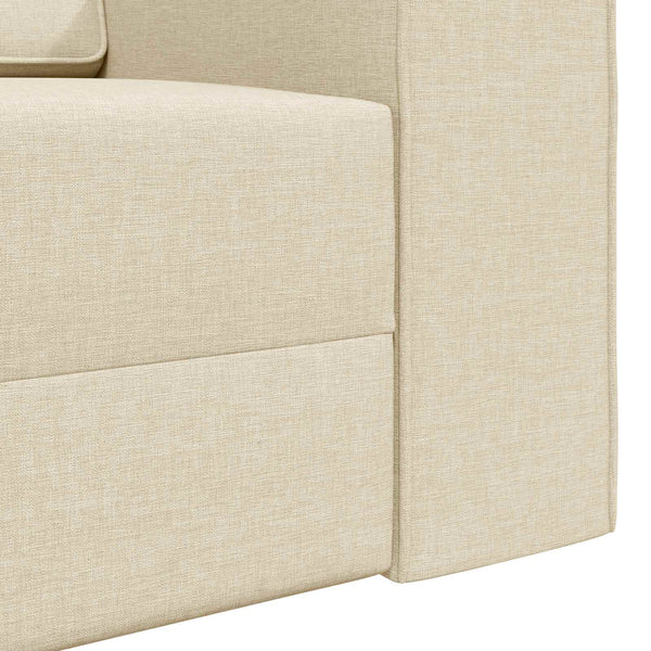 Creme Schlafsofa Stoff 245 cm