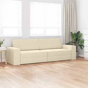 Creme Schlafsofa Stoff 245 cm