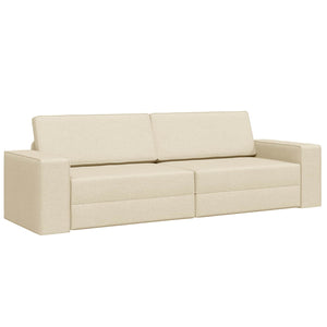 Creme Schlafsofa Stoff 245 cm