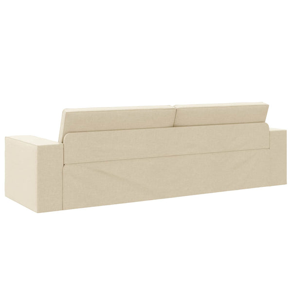 Creme Schlafsofa Stoff 245 cm
