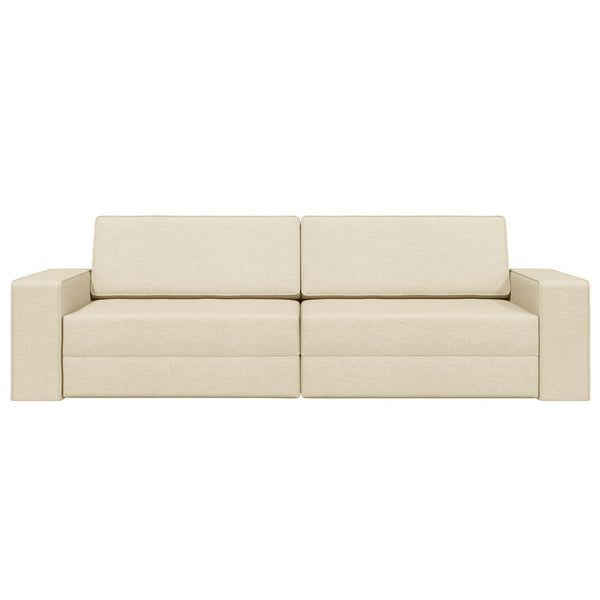 Creme Schlafsofa Stoff 245 cm