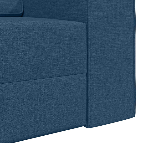 Marineblaues Schlafsofa Stoff 245 cm