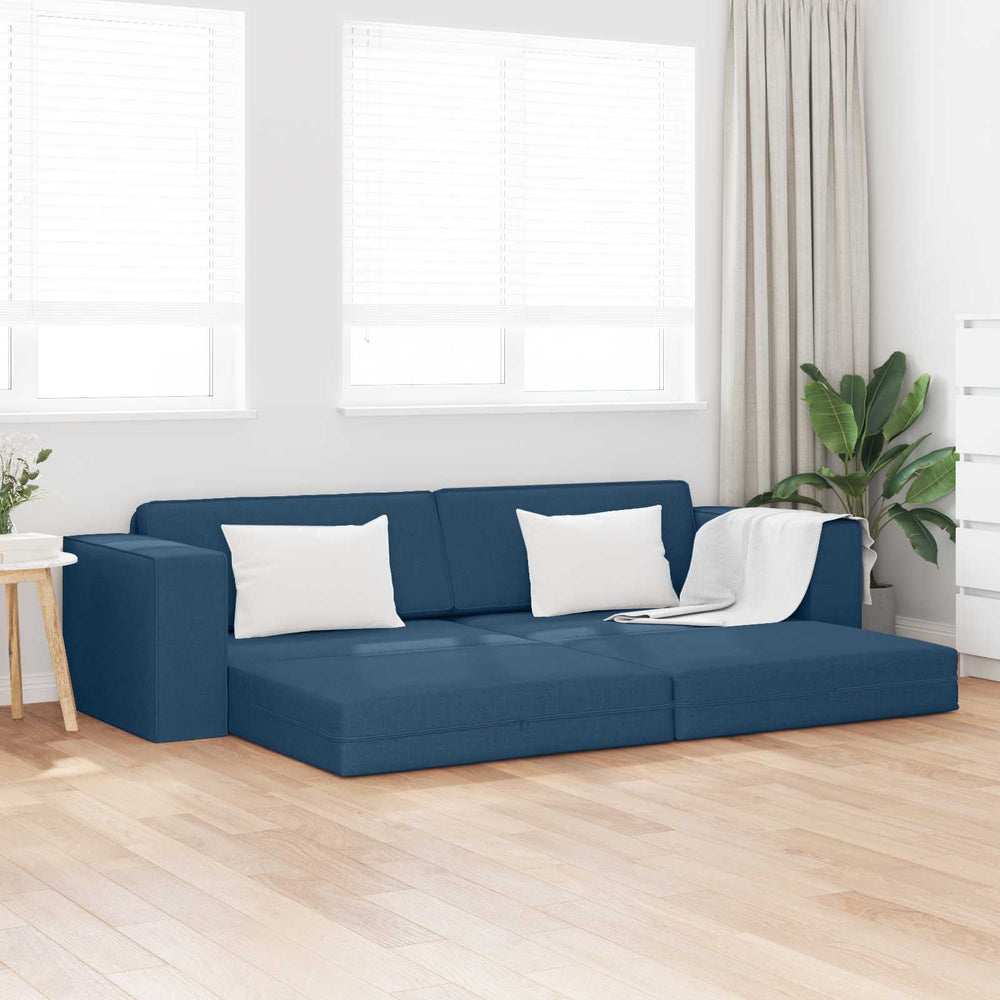 Marineblaues Schlafsofa Stoff 245 cm