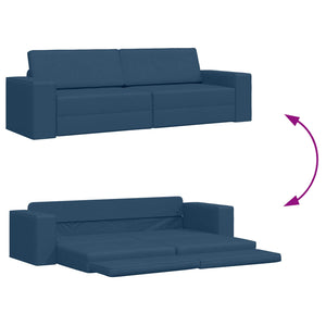 Marineblaues Schlafsofa Stoff 245 cm