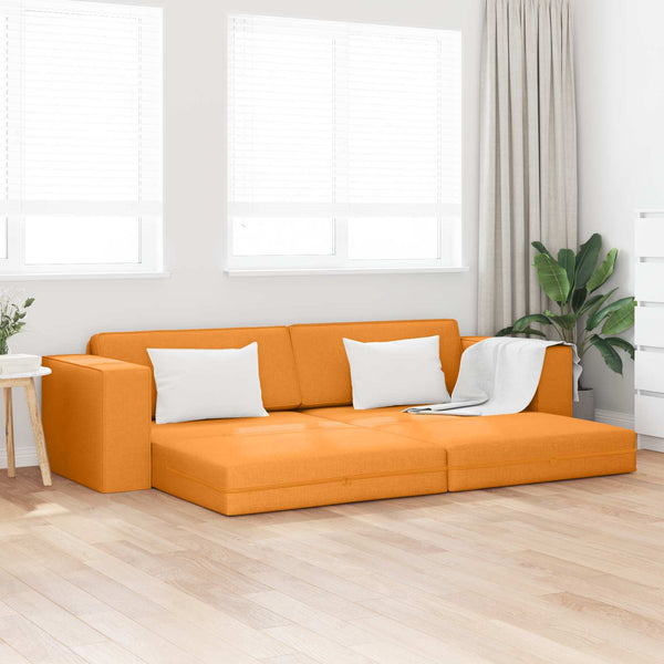Schlafsofa Dunkelgelb Stoff 245 cm