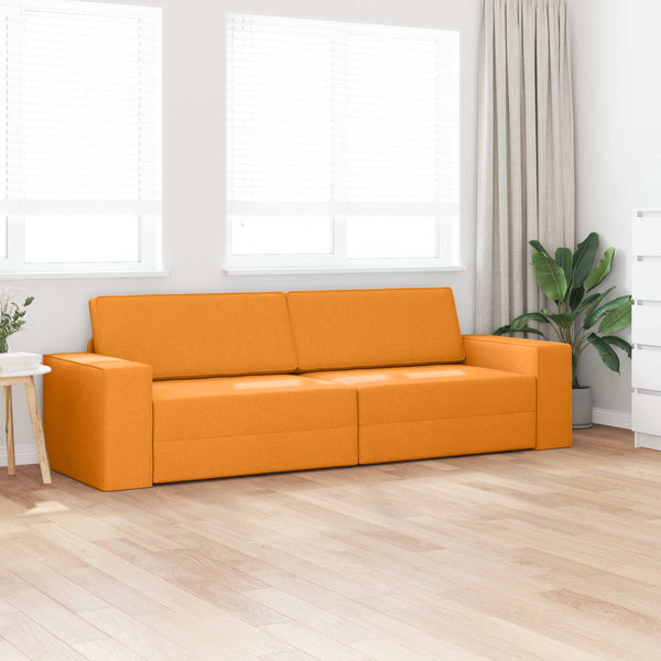 Schlafsofa Dunkelgelb Stoff 245 cm
