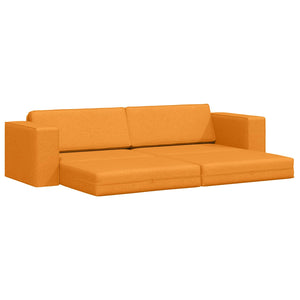 Schlafsofa Dunkelgelb Stoff 245 cm