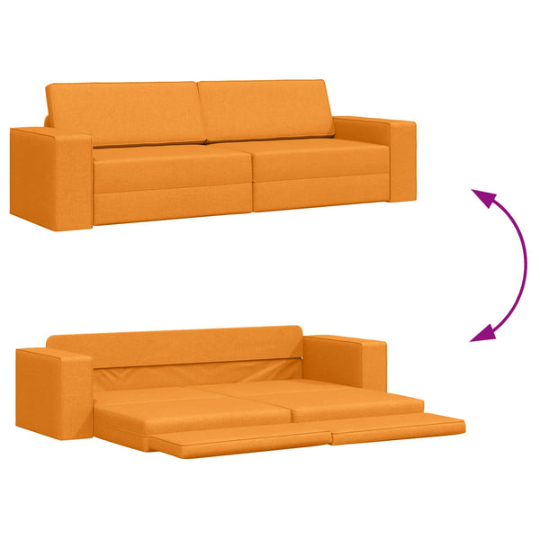 Schlafsofa Dunkelgelb Stoff 245 cm