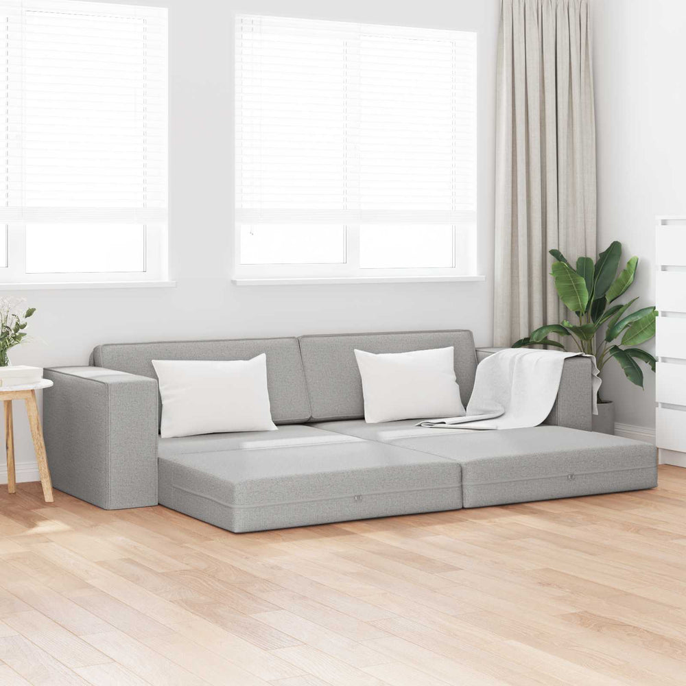 Schlafsofa Wolkengrau Stoff 245 cm