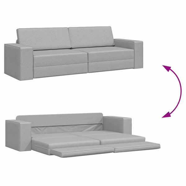 Schlafsofa Wolkengrau Stoff 245 cm