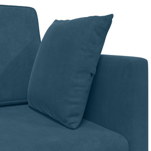 Blaues Samt Boden-Sofa-Bett 213 cm