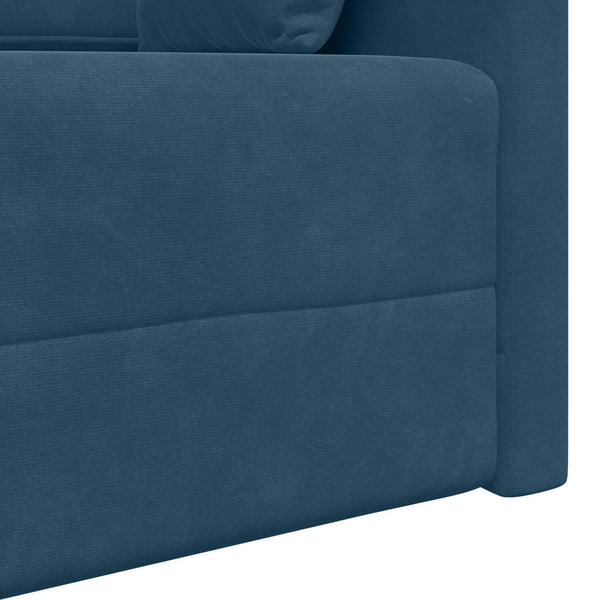 Blaues Samt Boden-Sofa-Bett 213 cm