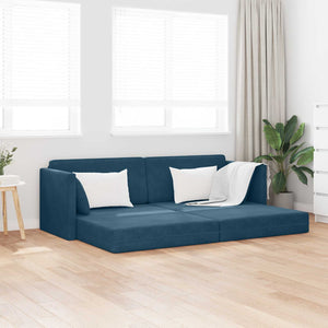 Blaues Samt Boden-Sofa-Bett 213 cm