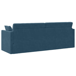 Blaues Samt Boden-Sofa-Bett 213 cm
