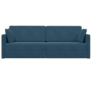 Blaues Samt Boden-Sofa-Bett 213 cm