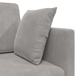Helles Grau Samt Boden-Sofa-Bett