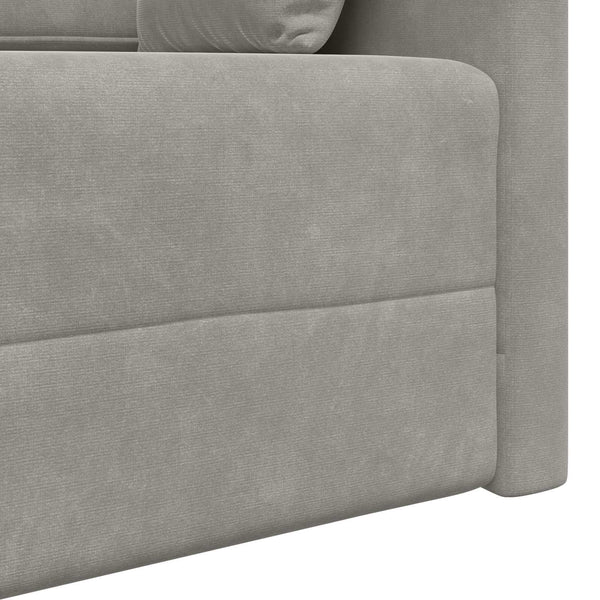 Helles Grau Samt Boden-Sofa-Bett