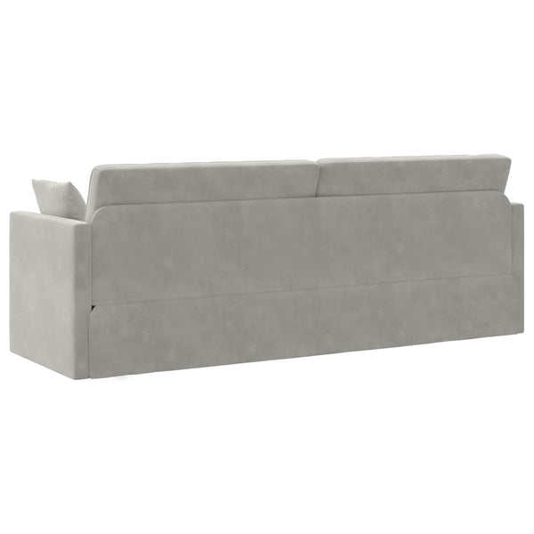 Helles Grau Samt Boden-Sofa-Bett