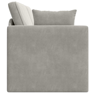 Helles Grau Samt Boden-Sofa-Bett