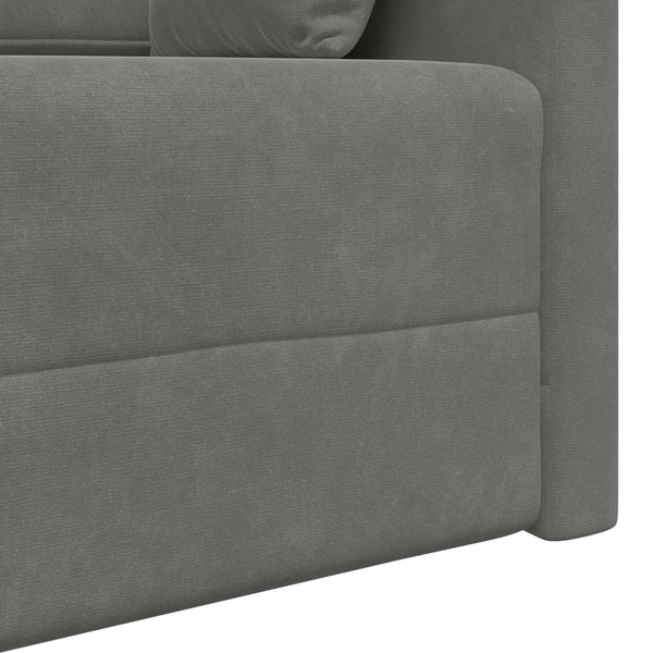 Dunkelgraues Samt Boden-Sofabett 213 cm