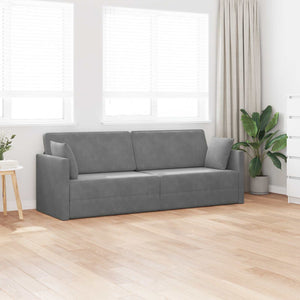 Dunkelgraues Samt Boden-Sofabett 213 cm