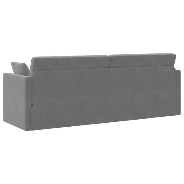 Dunkelgraues Samt Boden-Sofabett 213 cm