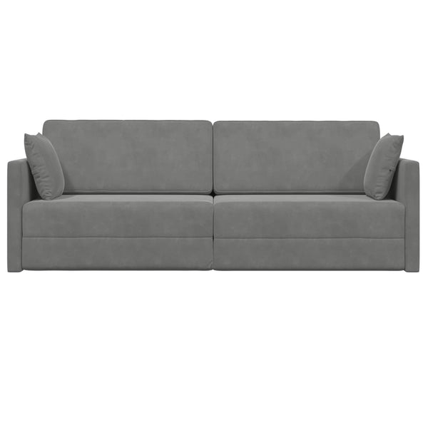 Dunkelgraues Samt Boden-Sofabett 213 cm