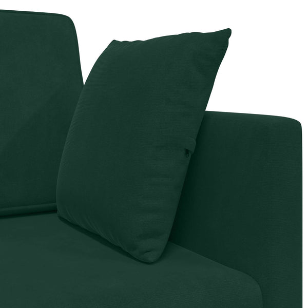 Dunkelgrünes Samt Boden-Sofa-Bett 213 cm