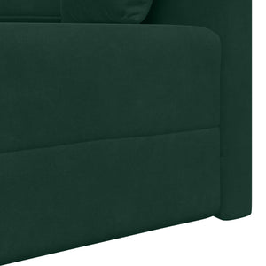 Dunkelgrünes Samt Boden-Sofa-Bett 213 cm