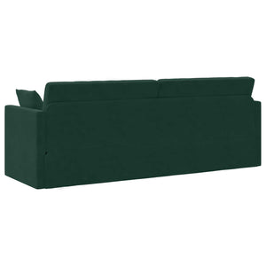 Dunkelgrünes Samt Boden-Sofa-Bett 213 cm