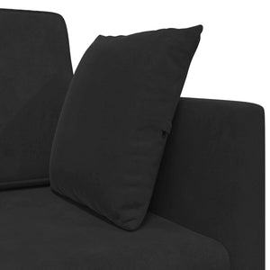 Schwarzes Samt Boden-Sofabett 213 cm