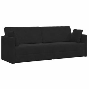 Schwarzes Samt Boden-Sofabett 213 cm