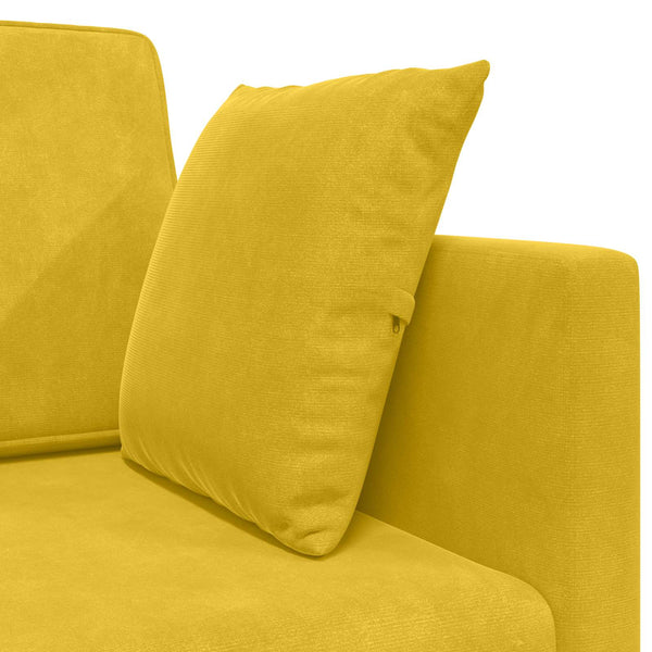Gelbes Samt Boden-Sofa-Bett 213 cm