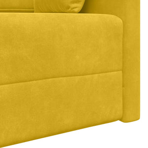 Gelbes Samt Boden-Sofa-Bett 213 cm