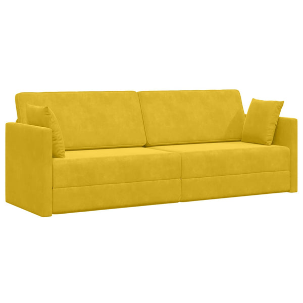 Gelbes Samt Boden-Sofa-Bett 213 cm