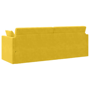 Gelbes Samt Boden-Sofa-Bett 213 cm