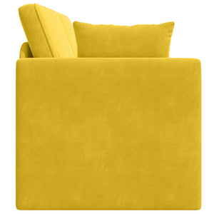 Gelbes Samt Boden-Sofa-Bett 213 cm
