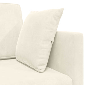 vidaXL Canapé-lit de sol crème 213 x 70 x 77 cm Velours