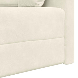 vidaXL Canapé-lit de sol crème 213 x 70 x 77 cm Velours